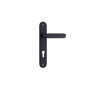 Bronte Lever Matt Black Oval Backplate