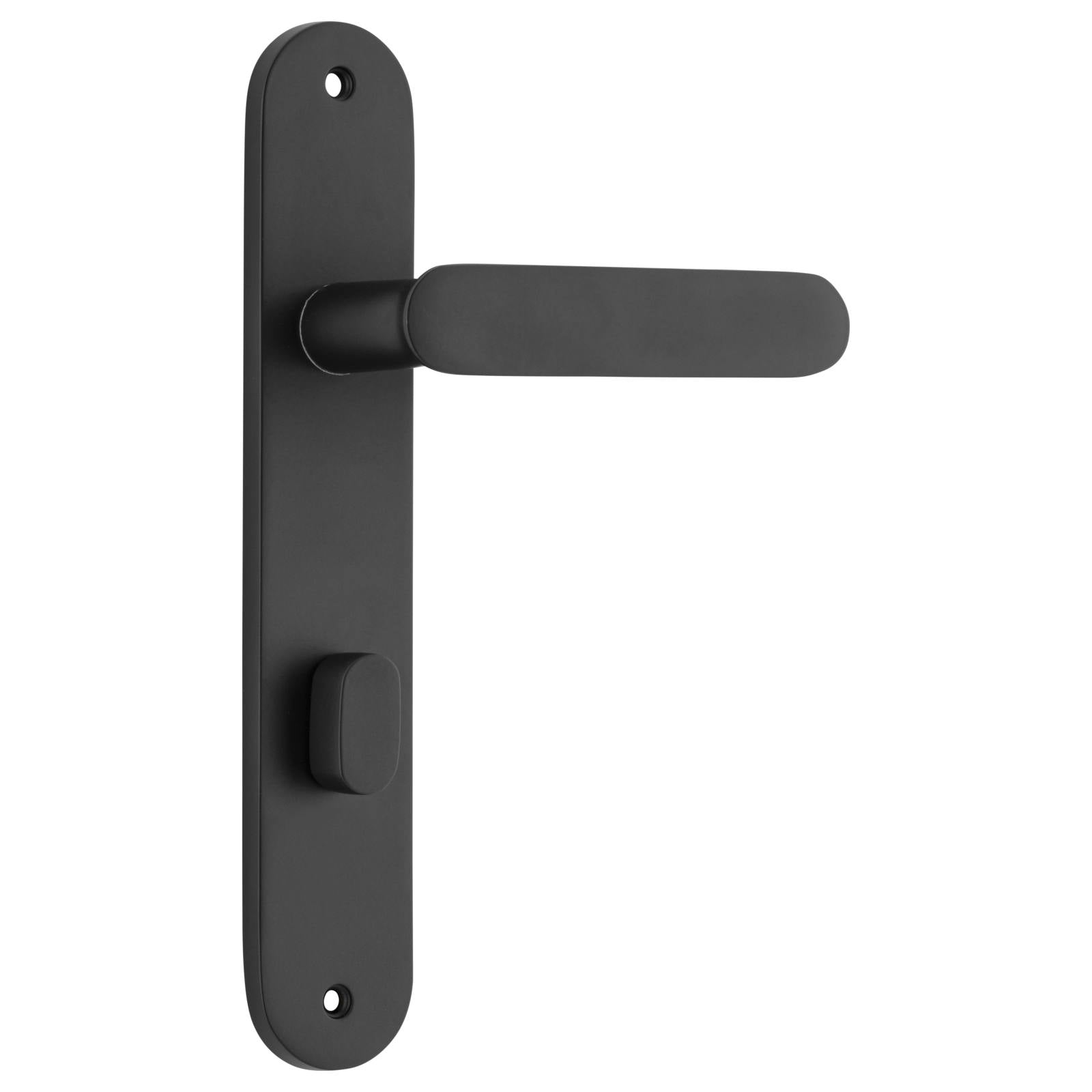 Bronte Lever Matt Black Oval Backplate