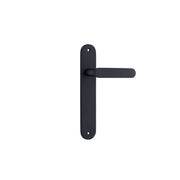 Bronte Lever Matt Black Oval Backplate