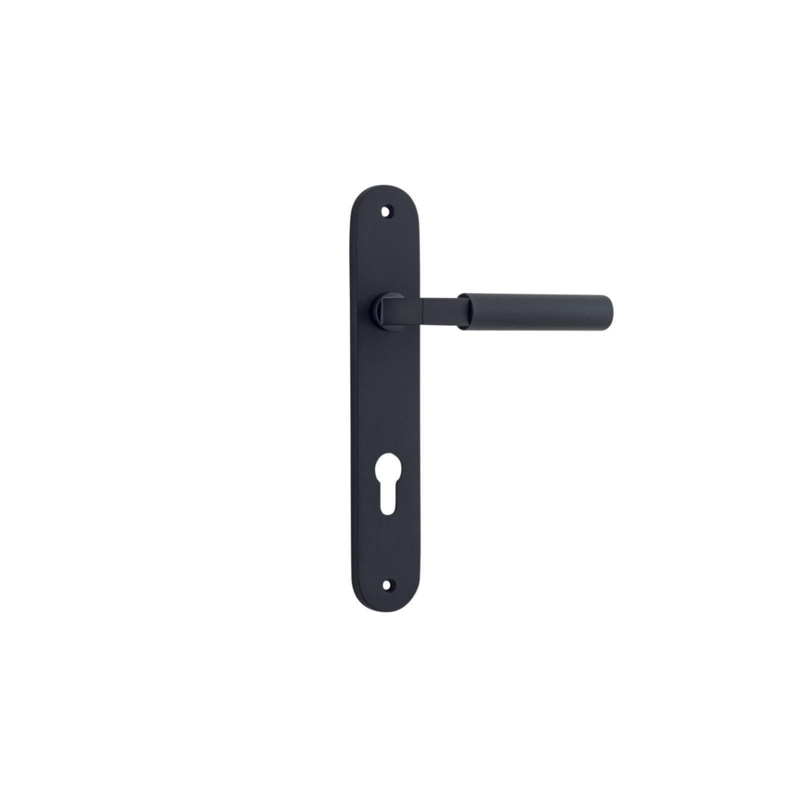Berlin Lever Matt Black Oval Backplate