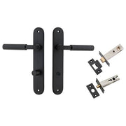 Berlin Lever Oval Backplate Privacy Kit Matt Black