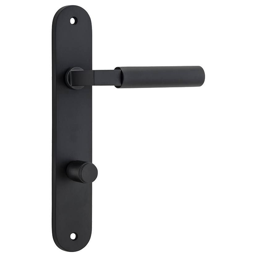 Berlin Lever Matt Black Oval Backplate