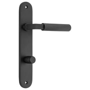 Brunswick Lever Matt Black Oval Backplate