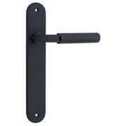 Brunswick Lever Matt Black Oval Backplate