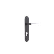 Como Lever Matt Black Oval Backplate
