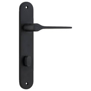 Como Lever Matt Black Oval Backplate