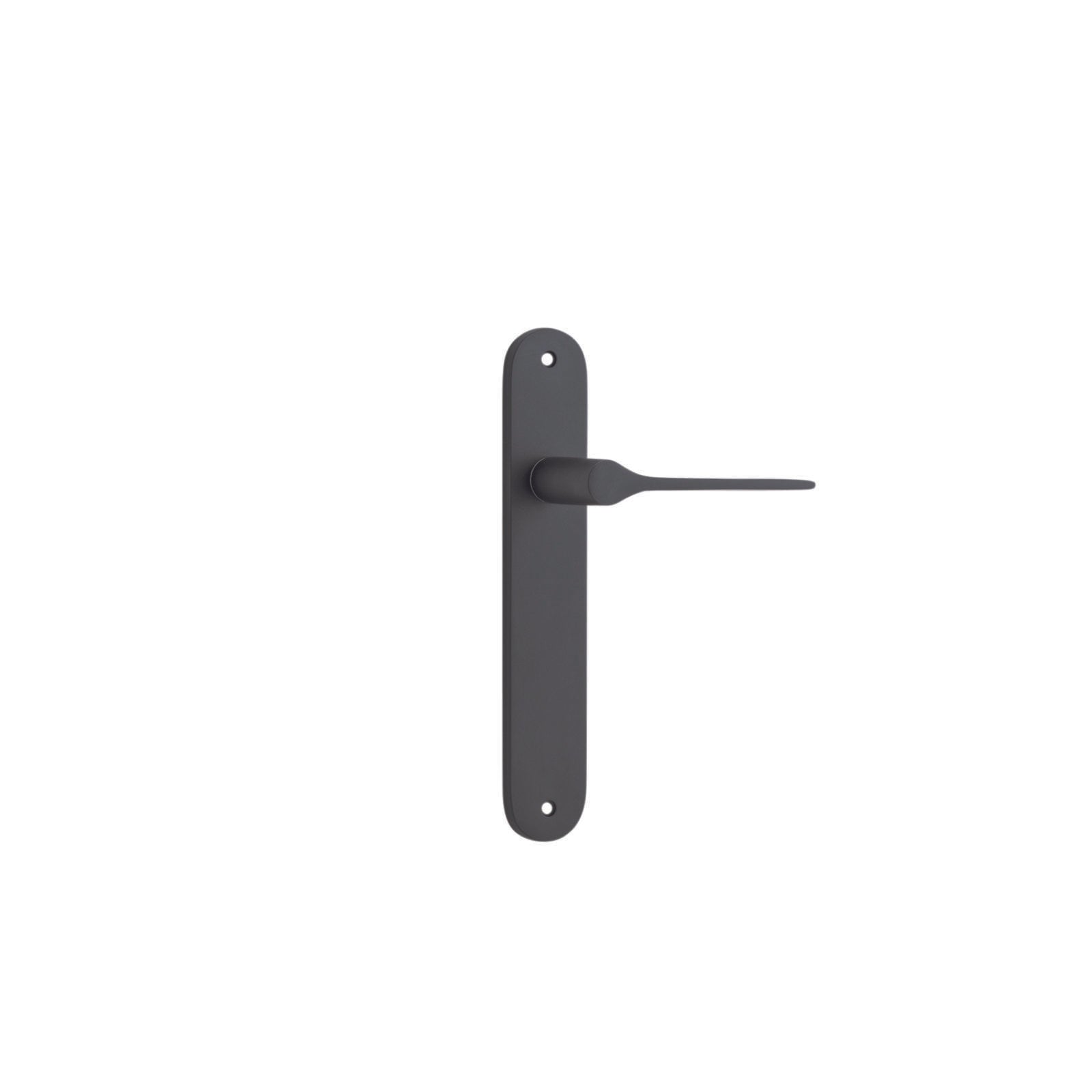 Como Lever Matt Black Oval Backplate