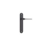 Como Lever Matt Black Oval Backplate