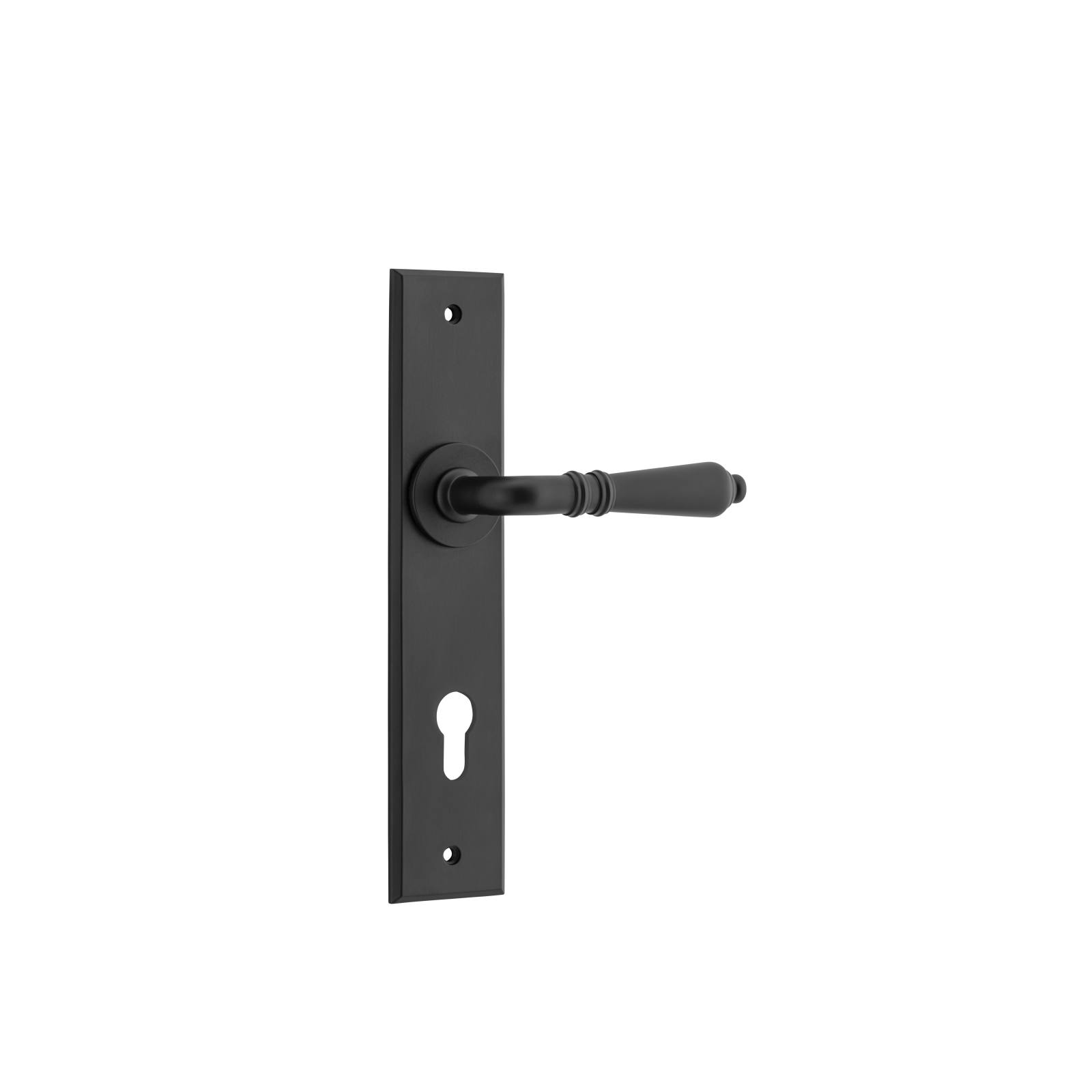 Sarlat Lever Matt Black Chamfered Backplate