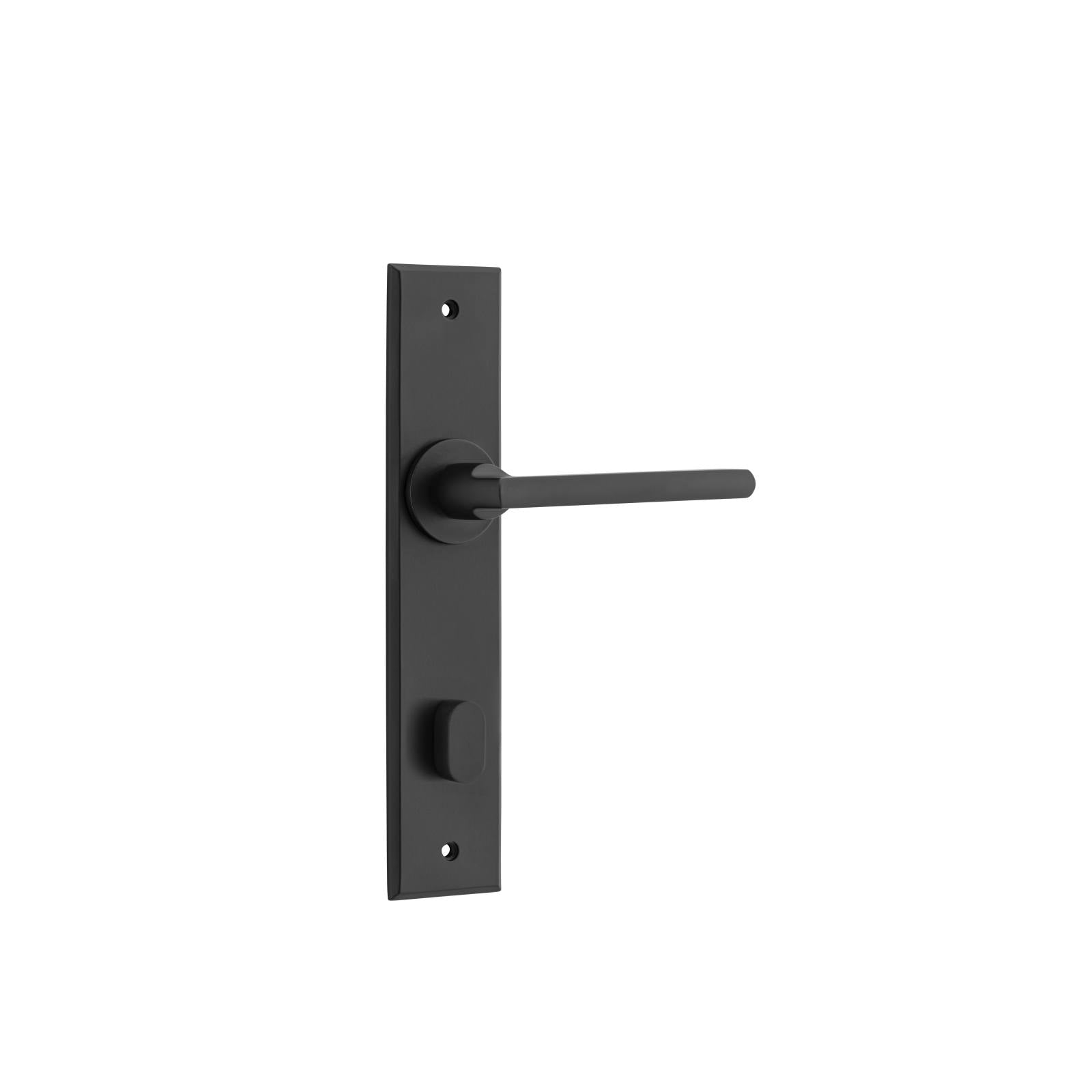 Baltimore Lever Matt Black Chamfered Backplate