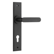 Bronte Lever Matt Black Chamfered Backplate