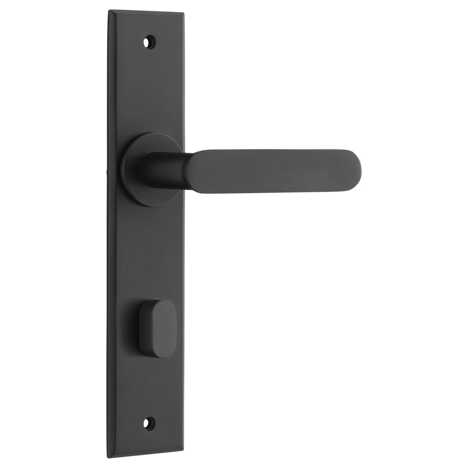 Bronte Lever Matt Black Chamfered Backplate
