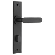 Bronte Lever Matt Black Chamfered Backplate