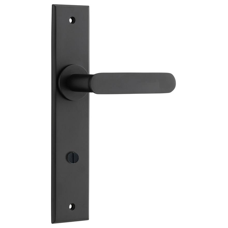 Bronte Lever Matt Black Chamfered Backplate