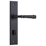 Verona Lever Matt Black Chamfered Backplate