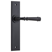 Verona Lever Matt Black Chamfered Backplate
