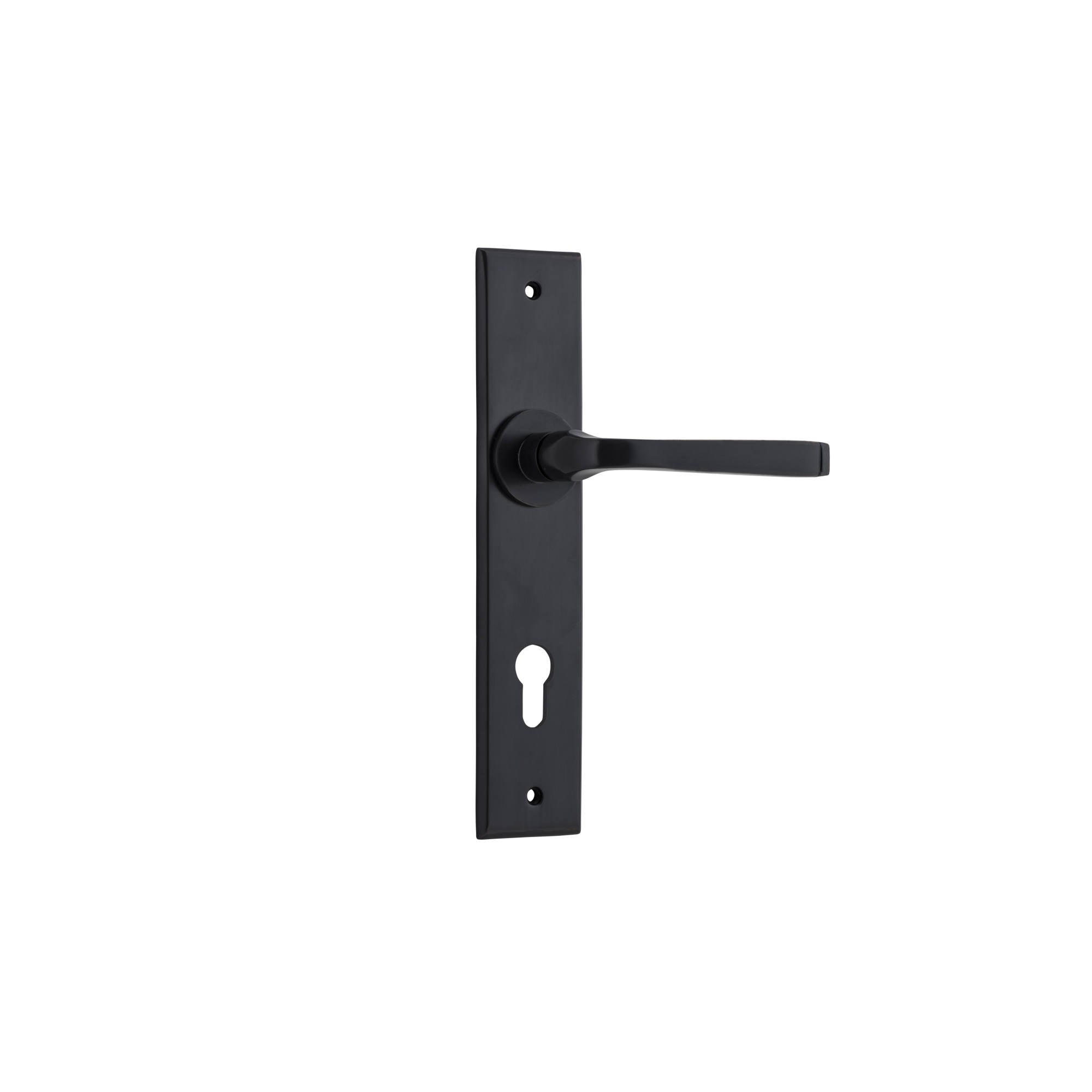 Annecy Lever Chamfered Backplate Matt Black