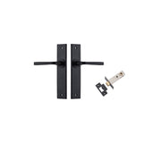 Annecy Lever Chamfered Backplate Passage Kit Matt Black