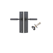 Berlin Lever Chamfered Backplate Passage Kit Matt Black