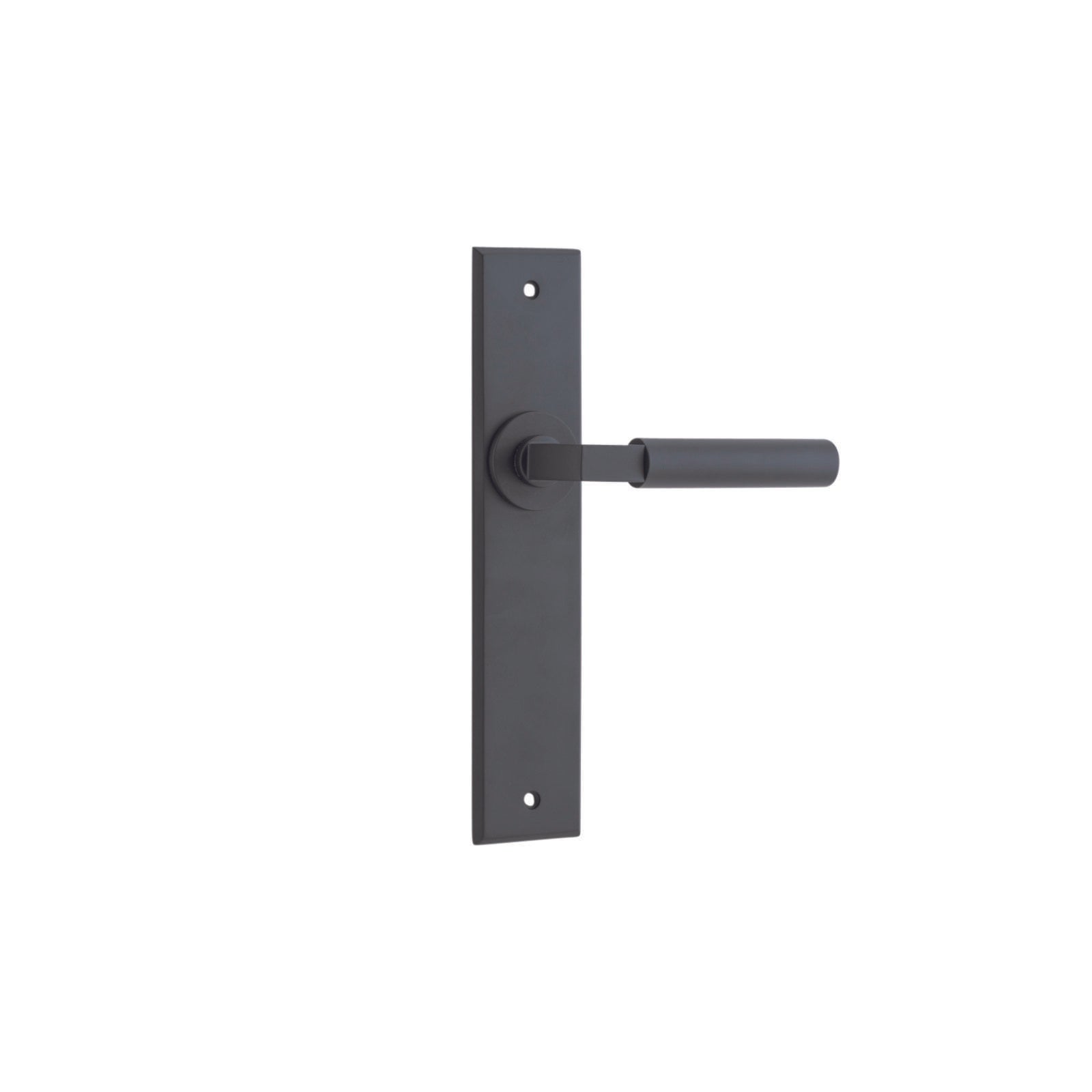 Berlin Lever Matt Black Chamfered Backplate