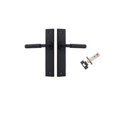 Brunswick Lever Chamfered Backplate Passage Kit Matt Black