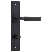 Brunswick Lever Matt Black Chamfered Backplate