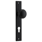 Paddington Knob Rectangular Backplate Matt Black