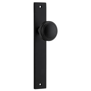 Paddington Knob Rectangular Backplate Matt Black