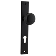 Cambridge Knob Rectangular Backplate Matt Black