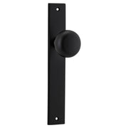 Cambridge Knob Rectangular Backplate Matt Black
