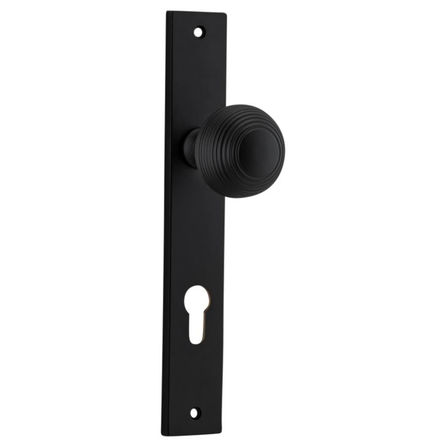 Guildford Knob Rectangular Backplate Matt Black