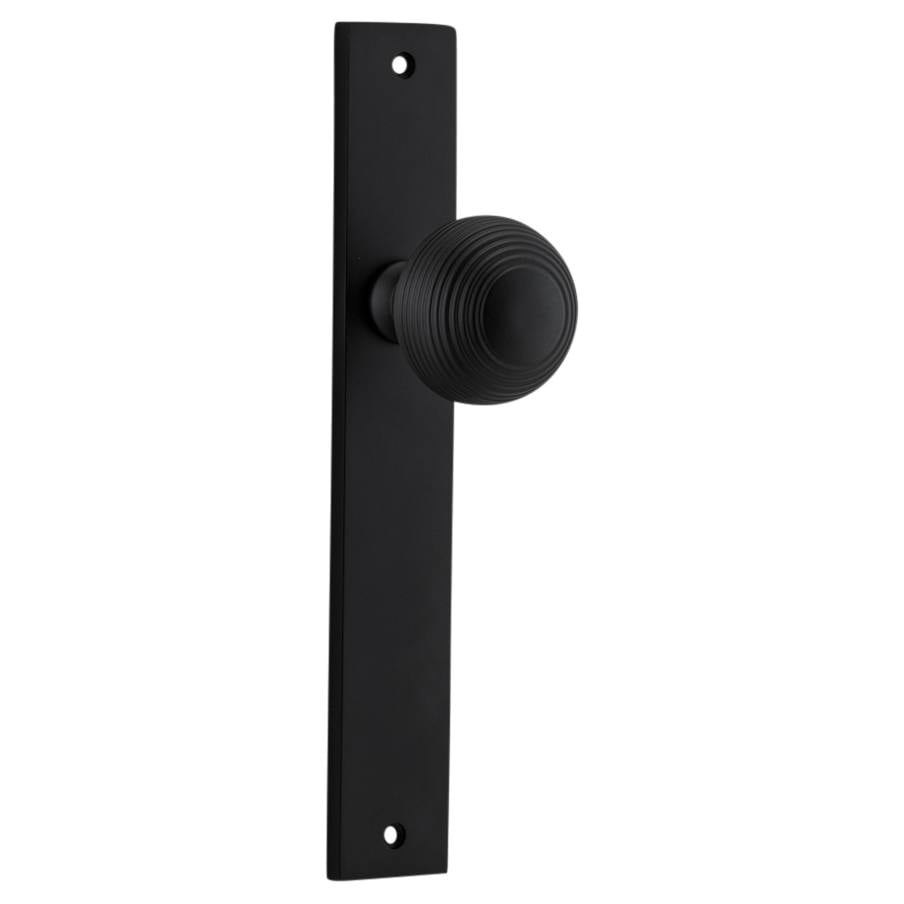 Guildford Knob Rectangular Backplate Matt Black