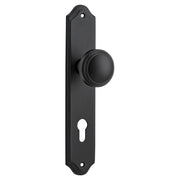Paddington Knob Shouldered Backplate Matt Black