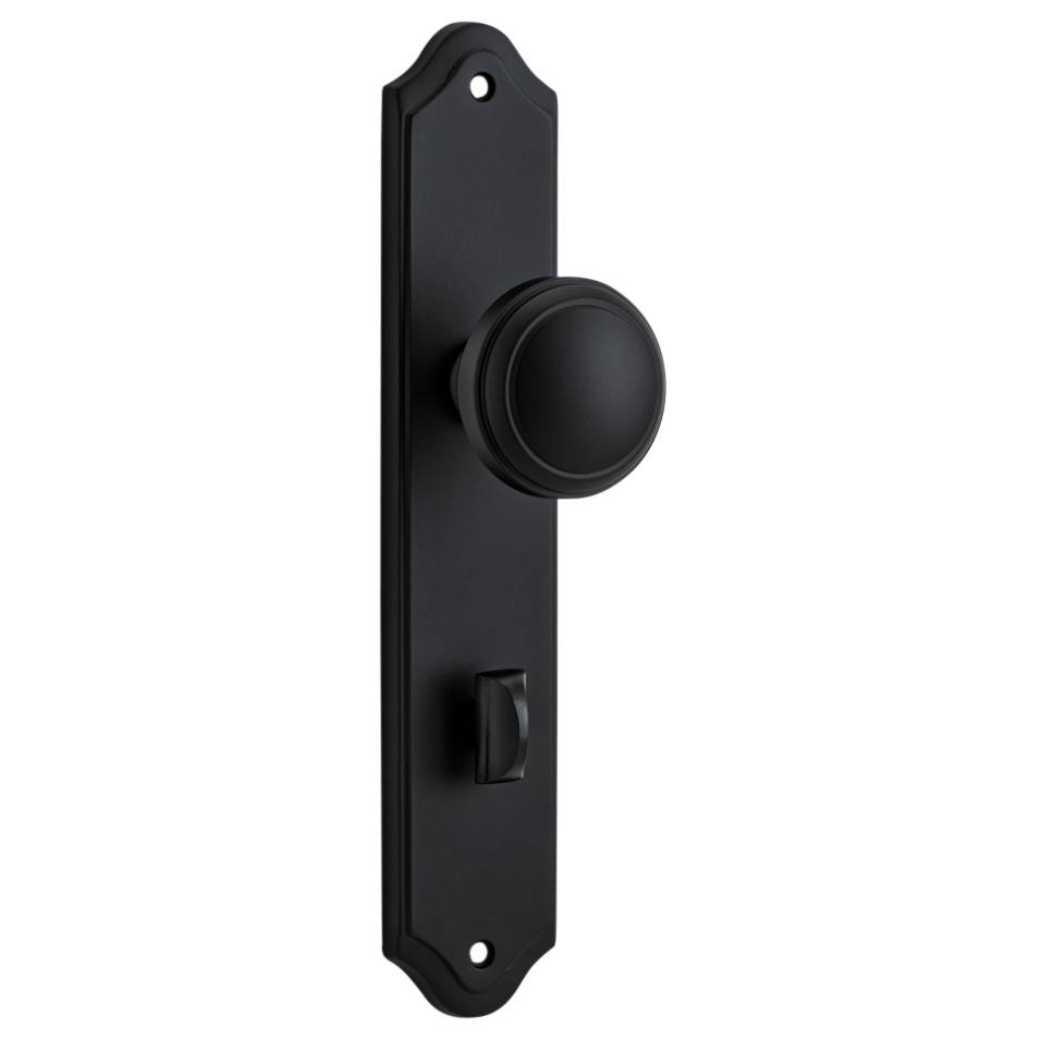 Paddington Knob Shouldered Backplate Matt Black