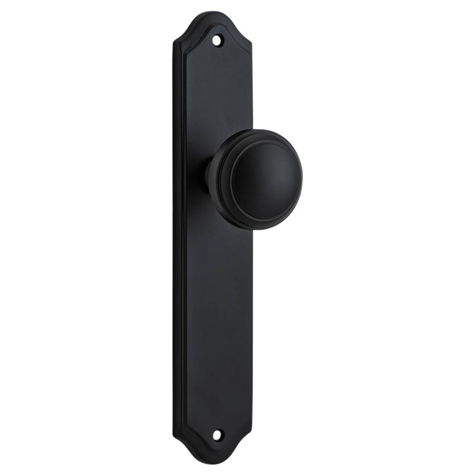 Paddington Knob Shouldered Backplate Matt Black