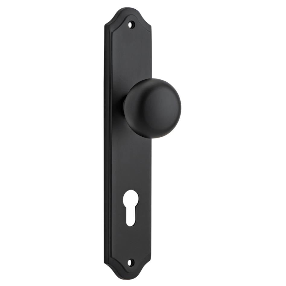 Cambridge Knob Shouldered Backplate Matt Black