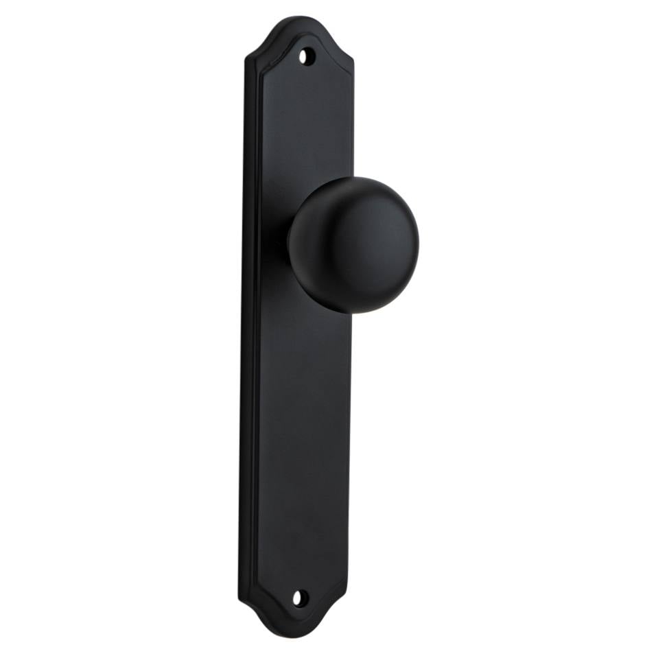 Cambridge Knob Shouldered Backplate Matt Black