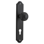 Guildford Knob Shouldered Backplate Matt Black