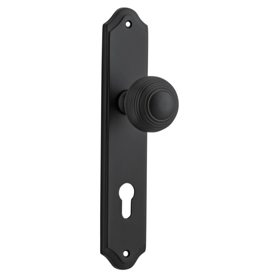 Guildford Knob Shouldered Backplate Matt Black