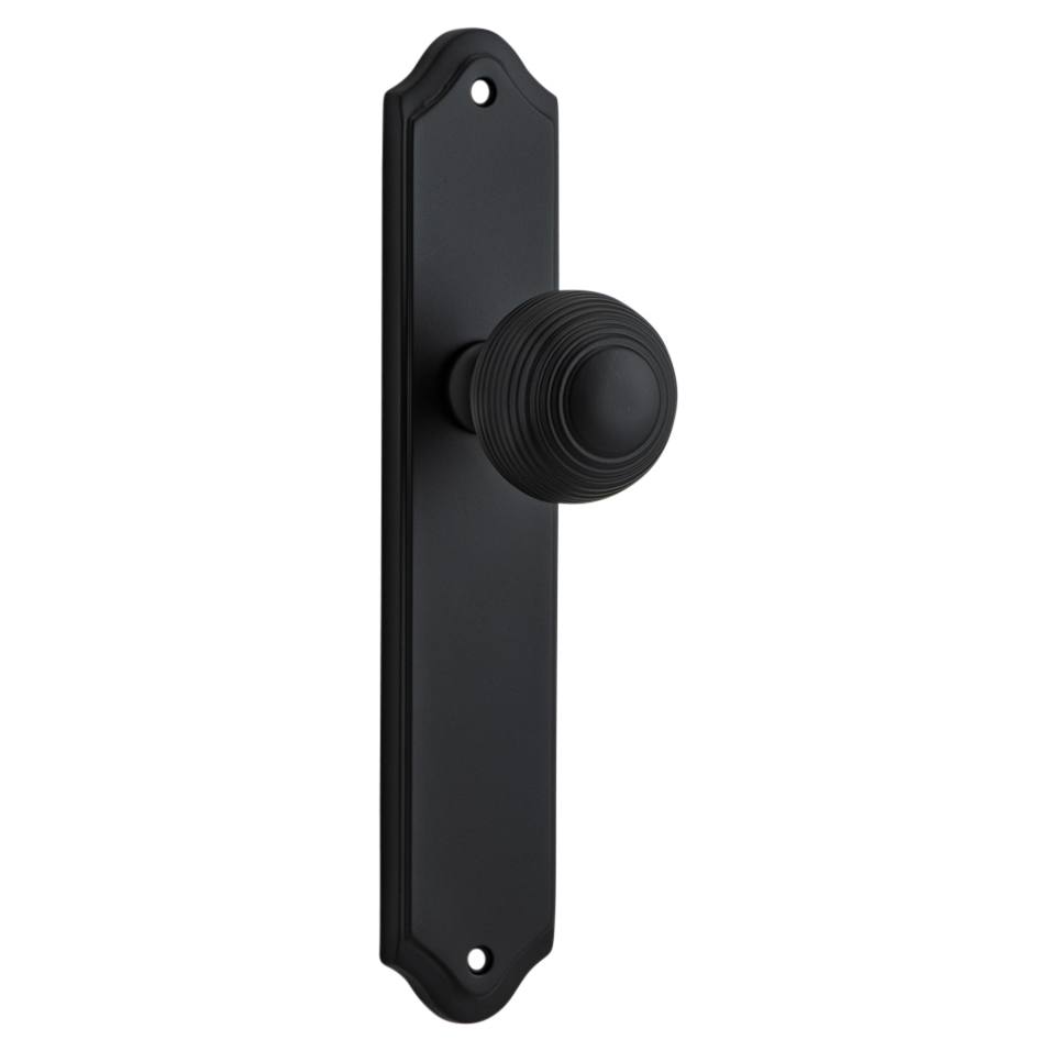 Guildford Knob Shouldered Backplate Matt Black