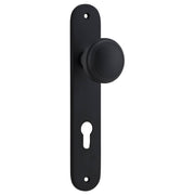 Paddington Knob Oval Backplate Matt Black