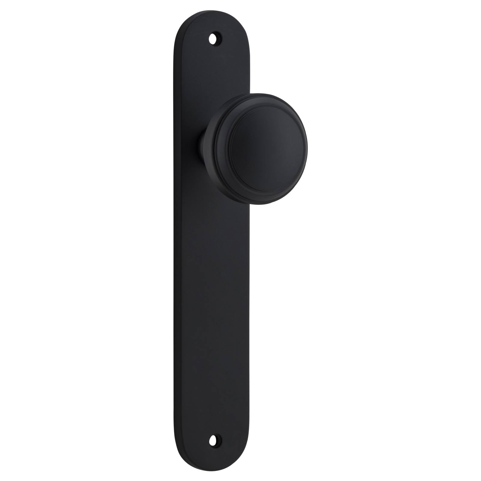 Paddington Knob Oval Backplate Matt Black