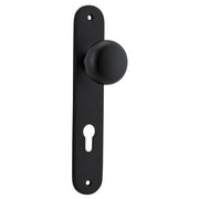 Cambridge Knob Oval Backplate Matt Black
