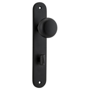 Cambridge Knob Oval Backplate Matt Black
