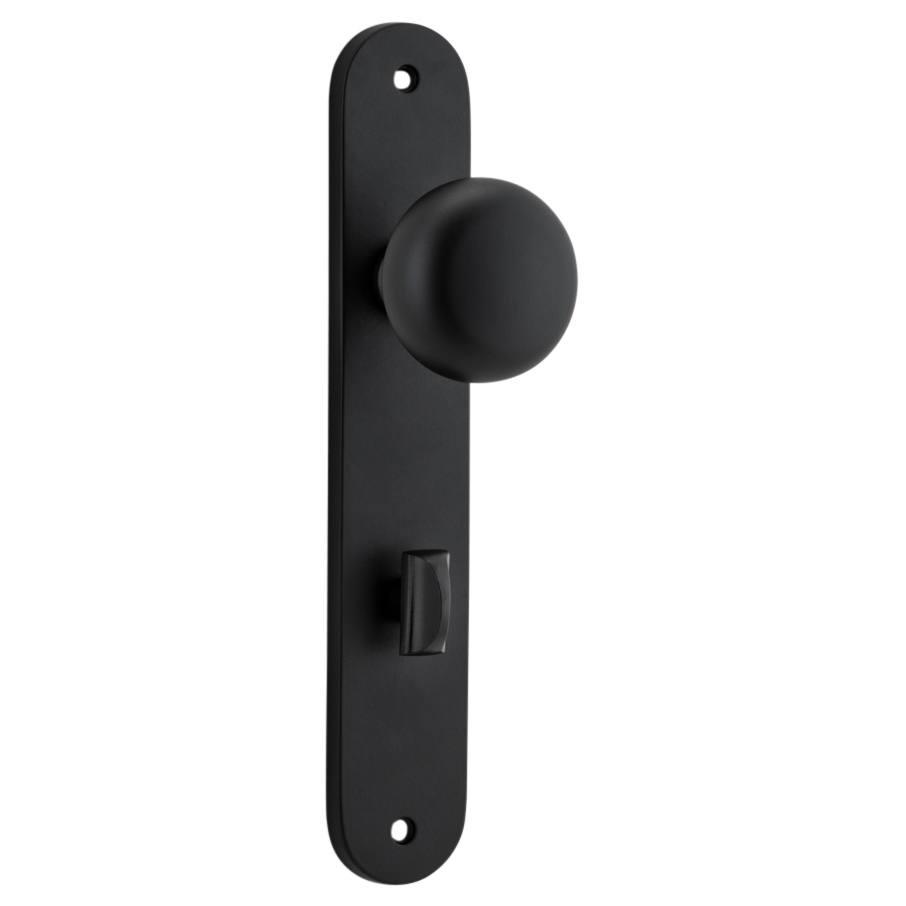 Cambridge Knob Oval Backplate Matt Black
