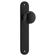 Cambridge Knob Oval Backplate Matt Black