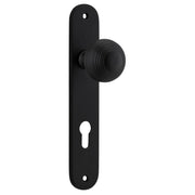 Guildford Knob Oval Backplate Matt Black