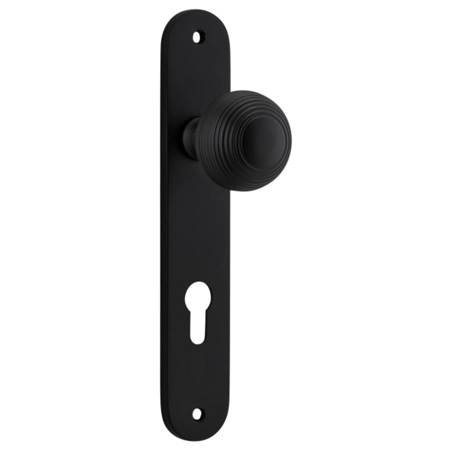 Guildford Knob Oval Backplate Matt Black
