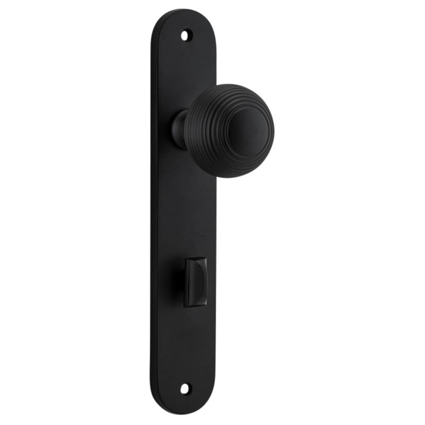 Guildford Knob Oval Backplate Matt Black