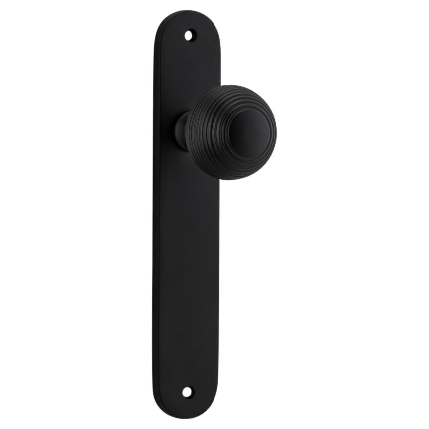 Guildford Knob Oval Backplate Matt Black